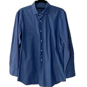 Marc New York Men’s Long Sleeve Button Down Dress Shirt Blue White Sz 15-15 1/2